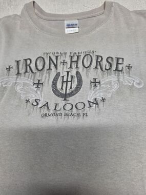 Iron Horse Saloon Graphic Tee - Light Gray Bike Week 2015